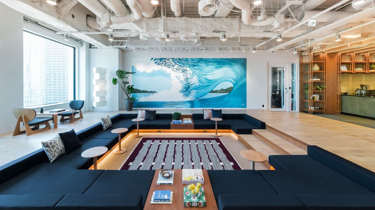 WeWork 神谷町トラストタワーの共用エリア